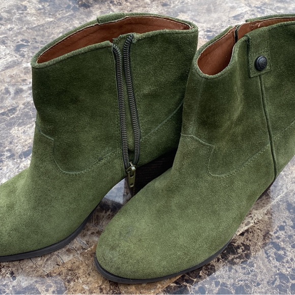 Vince Camuto Green Suede Booties — Worn Once! - Picture 2 of 2